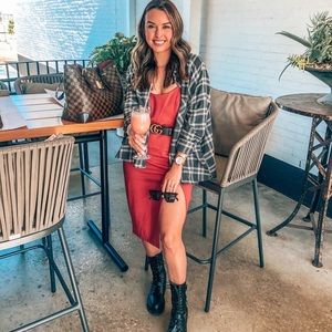 Zarah Strapless High Slit Midi Dress in Dusty Rose